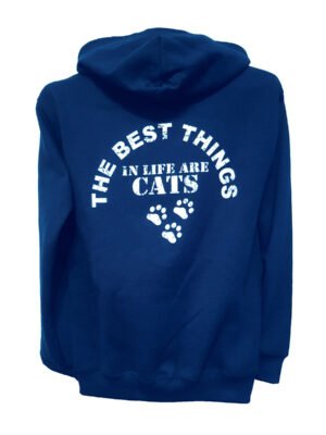 QAN7783 Best Things In Life Are Cats Zip Hoodie