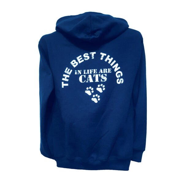 QAN7783 Best Things In Life Are Cats Zip Hoodie