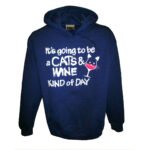 QAN7783 Cats And Wine Kind Of Day Hoodie