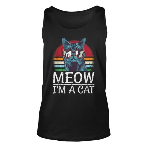 QAN7783 Meow Im A Cat - Funny Gift Halloween Men Women Tank Top Graphic Print Unisex